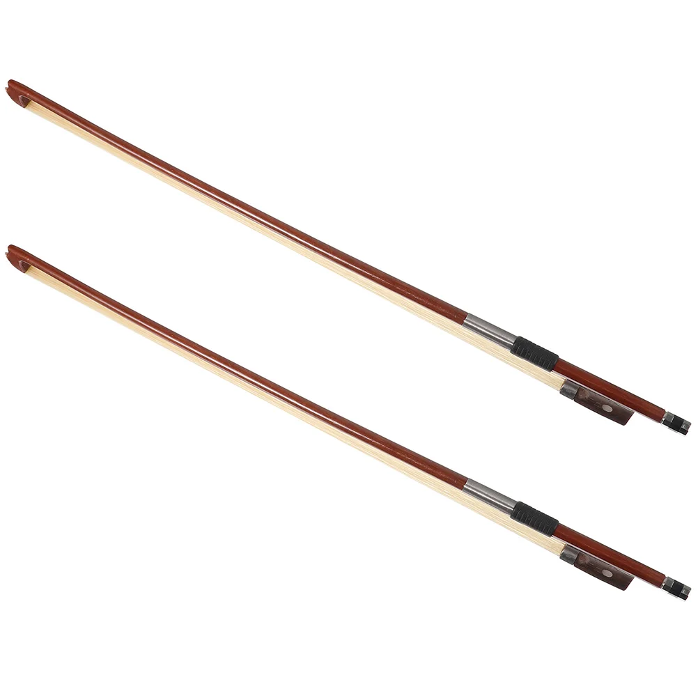 

2pcs Violin Bow Replacement 1/8 Well Balanced Wood Made Bow For Violin Durable Horsetail Hair String Smooth Practice Instrument