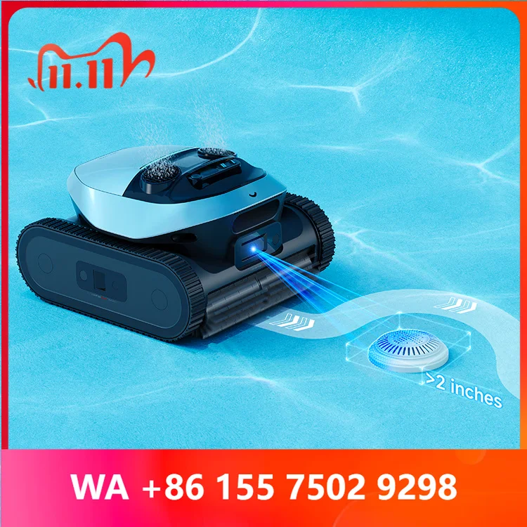 2026 Pool Cleaner Z1 Pro Wall&waterline Climbing Robot Dual Brushless Motor Smart Cordless Robotic for Commercial/Prie Pool