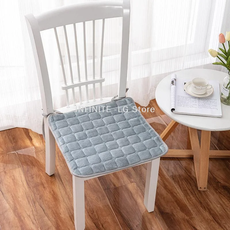 Soft Square Seat Pad Flannel Chair Cushion Non Slip Tatami Cushion Office Home Decor 40x40cmINFINITE -LG