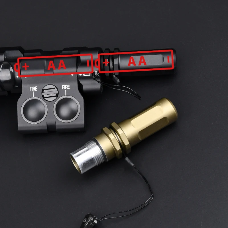 WADSN MAWL C1+ AA Battery Version Green IR Laser Red Dot Ray Tactical Metal Extended Tail Cover Hunting Modification Accessories