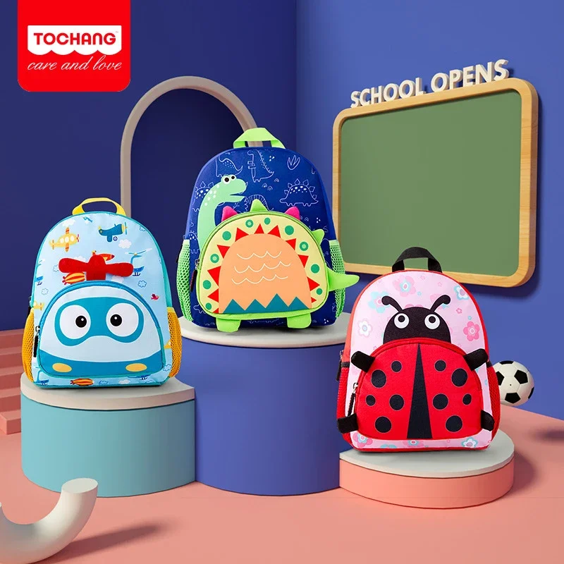 Saco de escola das crianças mochila do jardim de infância dos desenhos animados bonito mãe crianças mochilas pele clara respirável à prova dwaterproof água dinossauro vaca saco