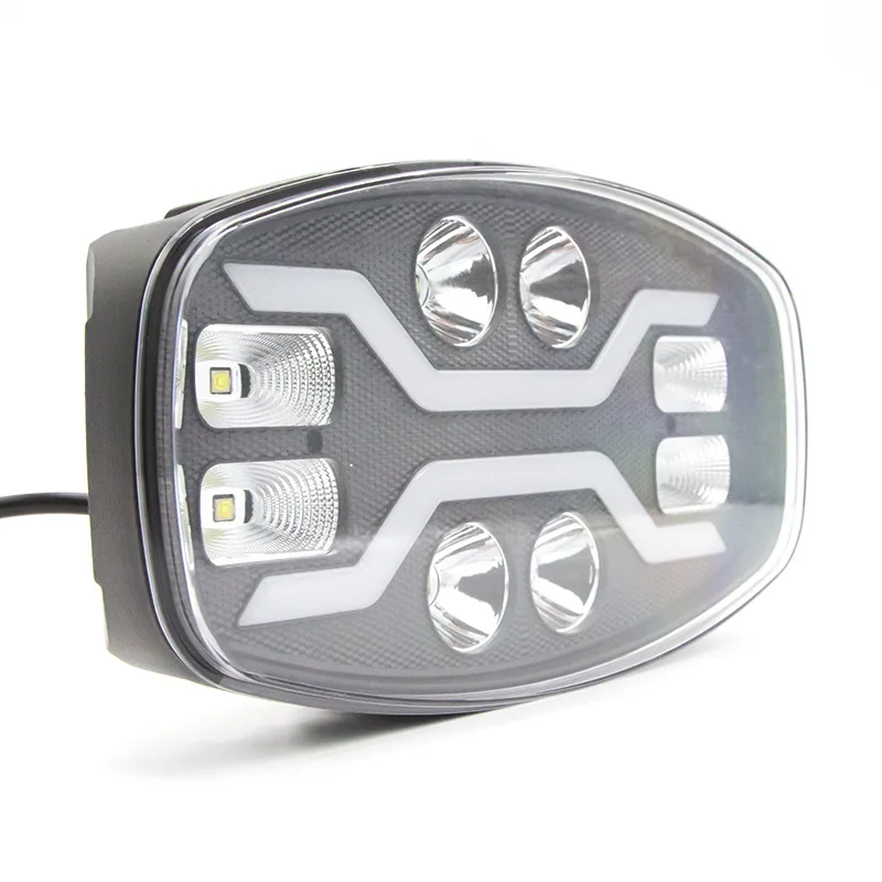 9-Inch square Oka roof light off-road vehicle spotlight modified car light Russian model