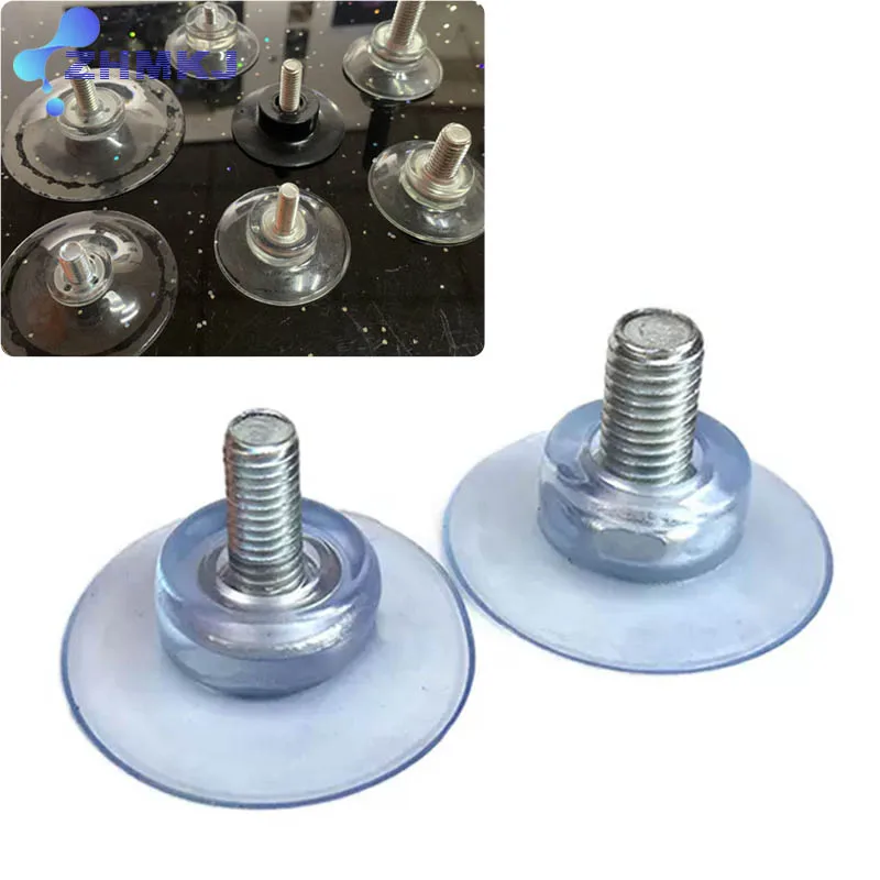 M6/M8 Screw PVC Suction Cup Wall Hook Sucker Transparent Suckers Turn Nut Glass Table Tops Storage Tool Strong Vacuum Suckers