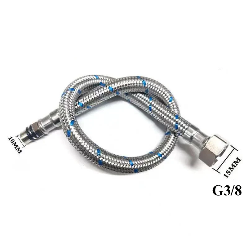 single-head G3/8 European standard plumbing hose for hot and cold water, kitchen sink mixer water inlet hose 