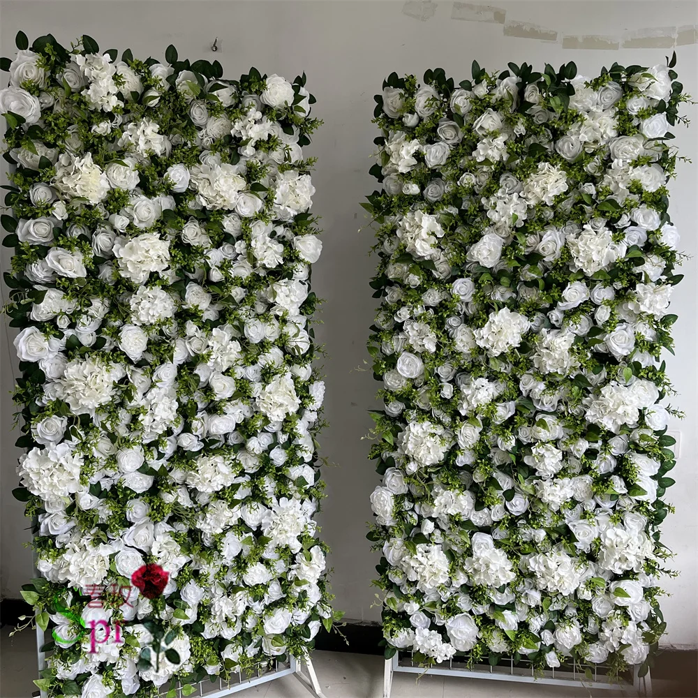 

SPR Stage Decoration Hydrangea Flowerwall Events Fabric Panel Greenery Flowers Wall Wedding Decor Artificial