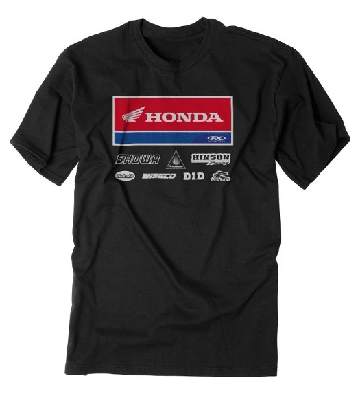 

Мужская хлопковая футболка Honda с принтом логотипа, уличная повседневная летняя мужская и женская удобная футболка 2025 года