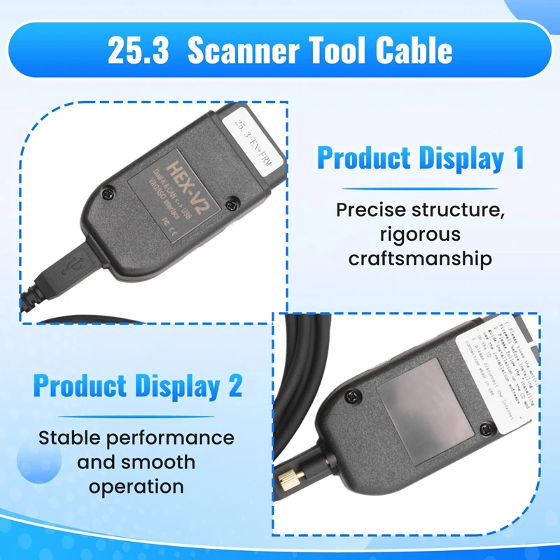 

【A45D】Новейший кабель VCDS 25.3 VAG Scanner Tool OBD2 Diagnostic HEX V2 Wesheu VCDS VAG COM для Audi SKODA VW Car