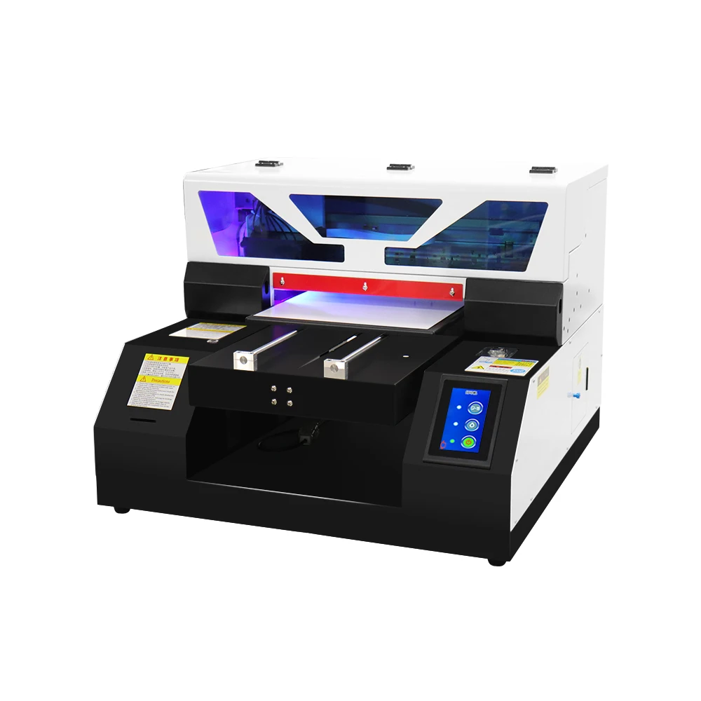 A4 UV Printer Full Automatic UV Flatbed Printing Machine with Rotary For Bottle Phone Case Metal Acrylic Pen Glass UV Printer