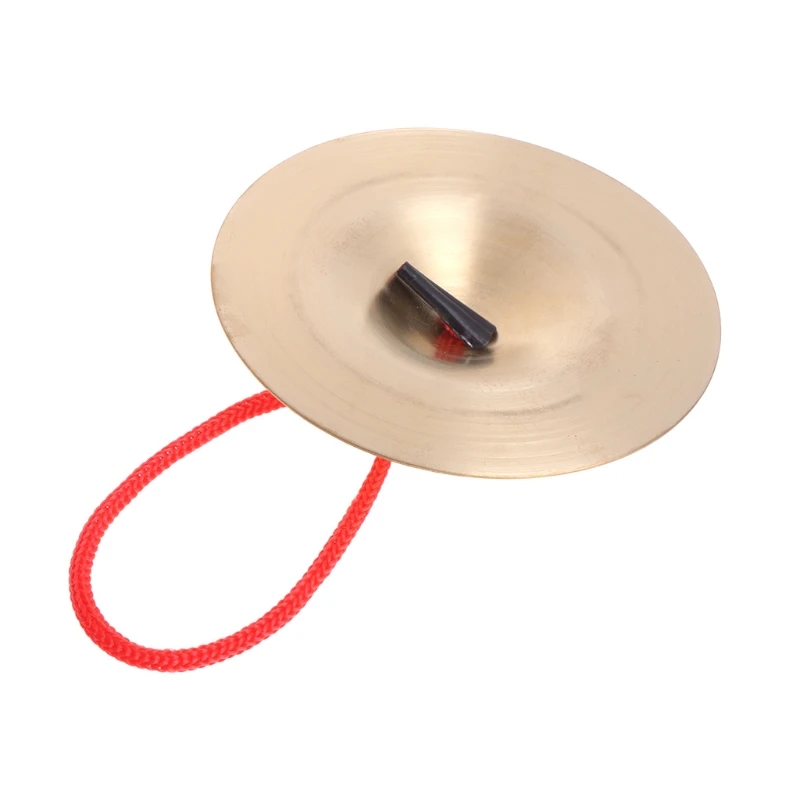 Cymbal Hand Percussion Instruments Traditional Chinese Gong with Finger Rope 2x