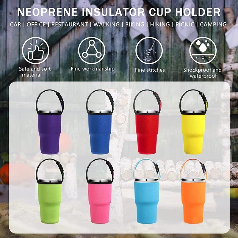 30oz High Quality Cup Sleeve Neoprene Tumbler Holder Insulated Cup Sleeve Water Bottle Holder Tumbler Carrier Cup Accessories