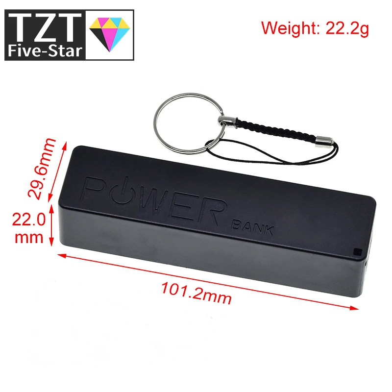 TZT USB Power Bank Case Kit 18650 Battery Charger DIY Box Shell Kit  Black For Arduino