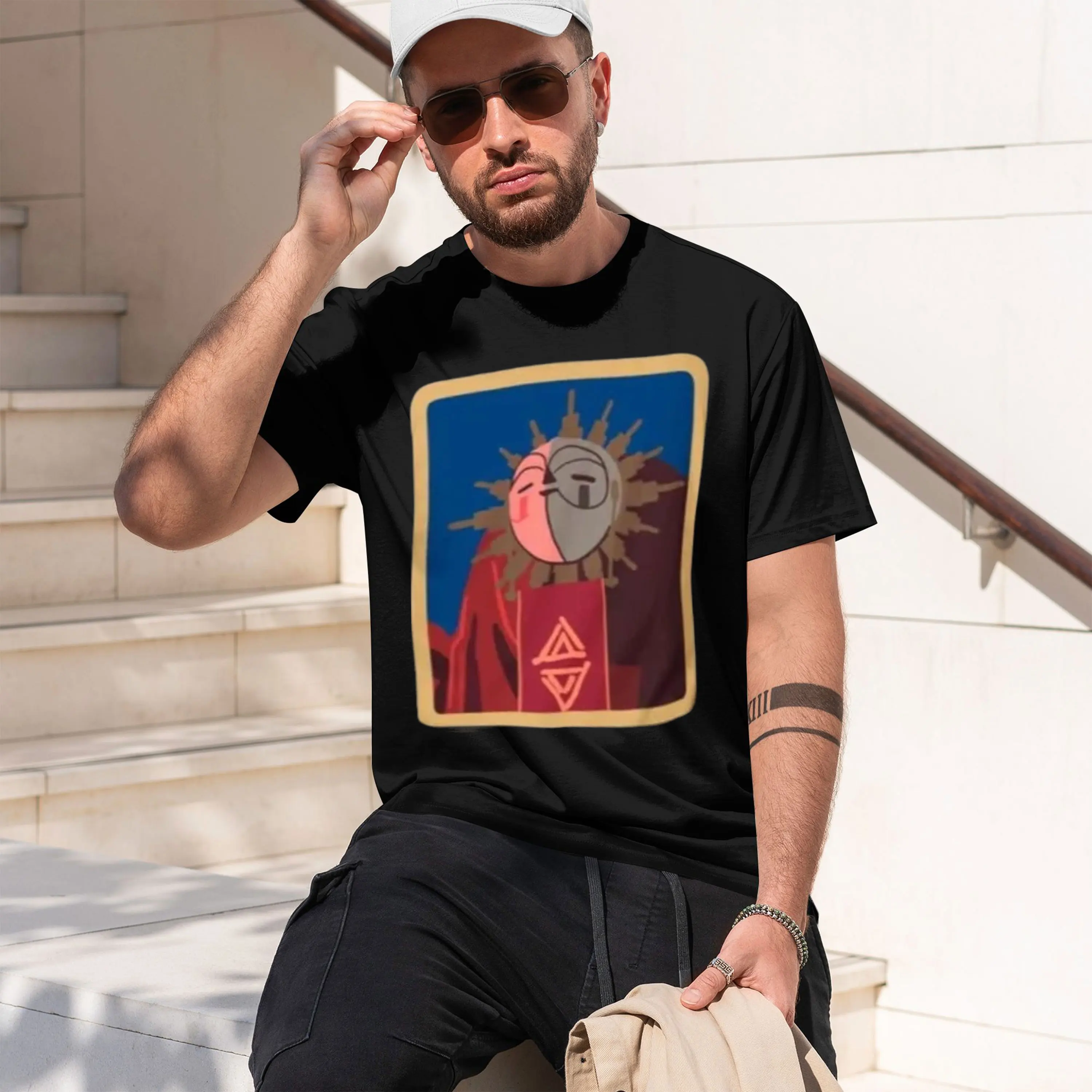 Camiseta Esquie 33 Modelo 2026 con Estampado Gráfico Delantero y Trasero, Símbolo Clair Obscur Game Lune, Camisetas de Algodón Suave