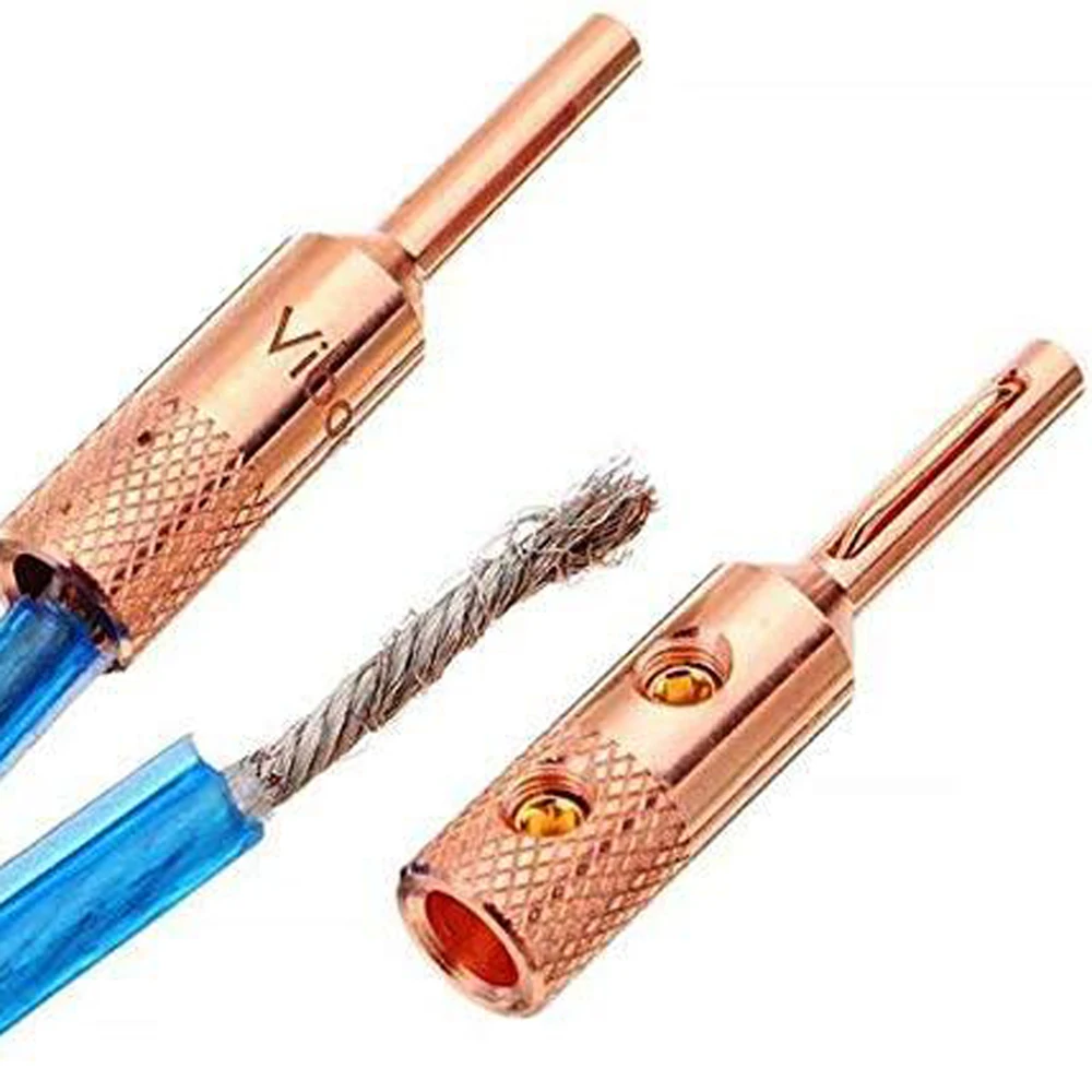 Viborg VB401 100% czysta miedź wtyczka bananowa kabel głośnikowy DIY HI-End kabel głośnikowy