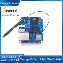 Orange Pi Zero 3 4G RAM Allwinner H618 64-bit USB2.0 Dual Band WiFi5+BT 5.0 Gigabit LAN Port Mini PC Open Source Single Board