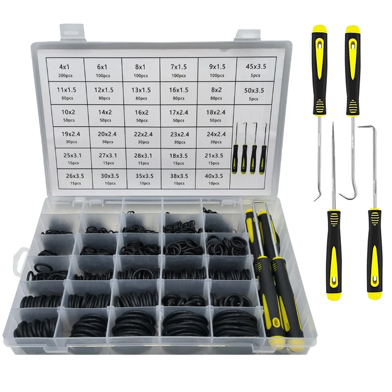 

Наборы уплотнительных колец из метрической резины NBR 1540, с крючками и крючками, подходят для трубопроводов, прокладок высокого давления, обслуживания автомобилей