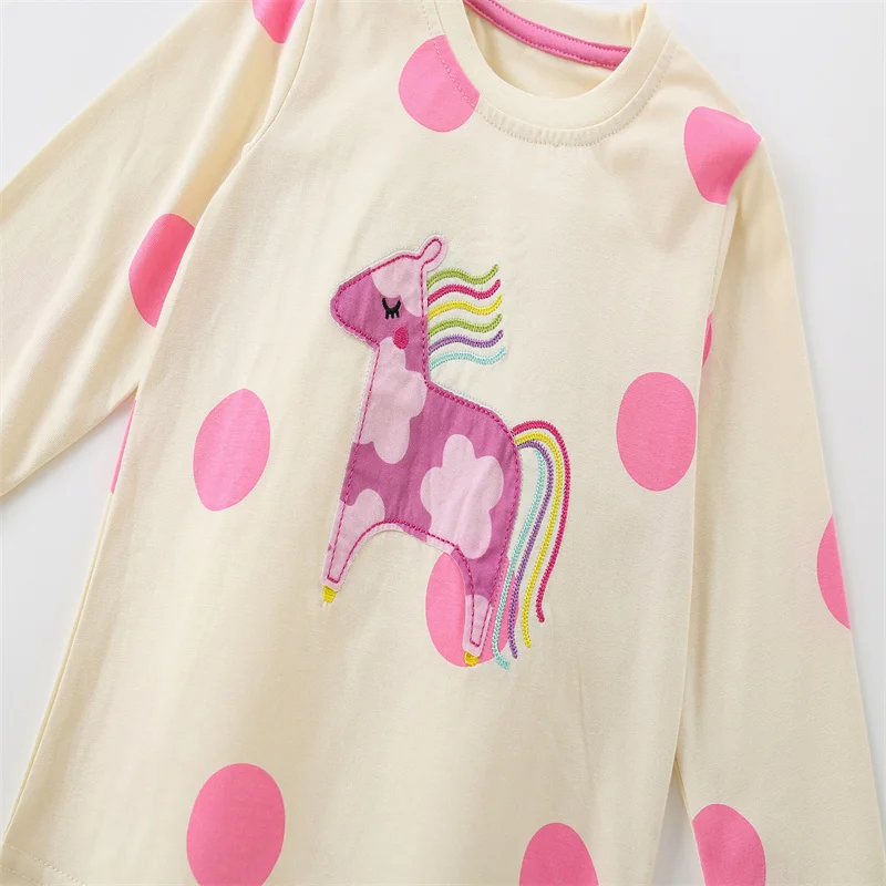 Piyama Gambar Kucing 3-8T Baju Rumah Lengan Panjang Set Pakaian Anak Perempuan Musim Gugur Musim Semi Kostum Anak Balita Setelan Anak