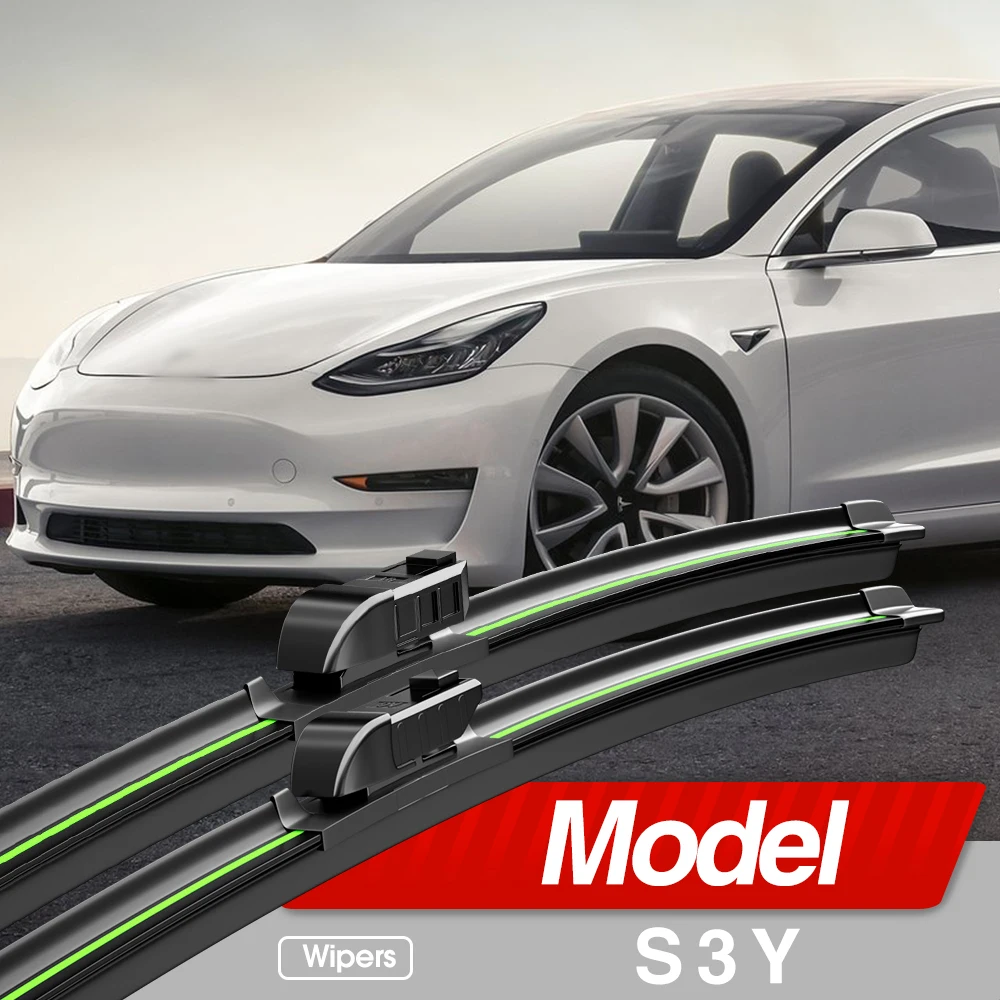 Per Tesla Model S 3 Y 2012-2023 spazzole tergicristallo anteriore 2 pezzi accessori per finestre parabrezza 2013 2015 2017 2019 2021 2022