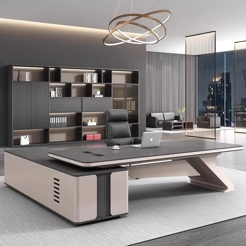 

Aesthetic Nordic Office Desk Minimalist Display Multifunctional Office Desk Design Modern Drawer Meuble Bureau Salon Furniture