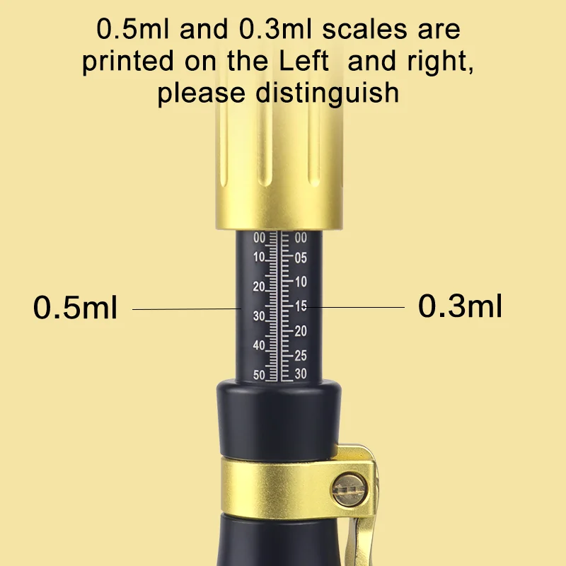 2-in-1 Hyaluron-Pen-Set 0,3ML 0,5ML Zerstäuber Einstellbarer Druckstift Anti-Falten Wasser Hautpflege-Tool Lippenverdickung Heimgebrauch – Detail 6