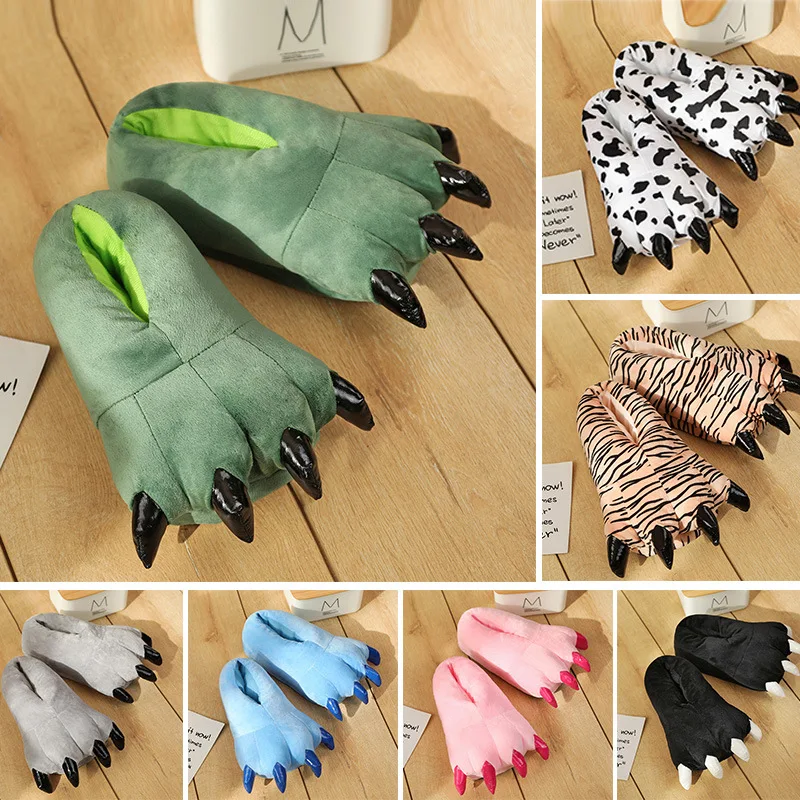 Zapatos para el hogar con garra bonita, zapatos de algodón para interiores con garra suave, zapatos creativos con garra de Animal, regalo de Navidad y cumpleaños