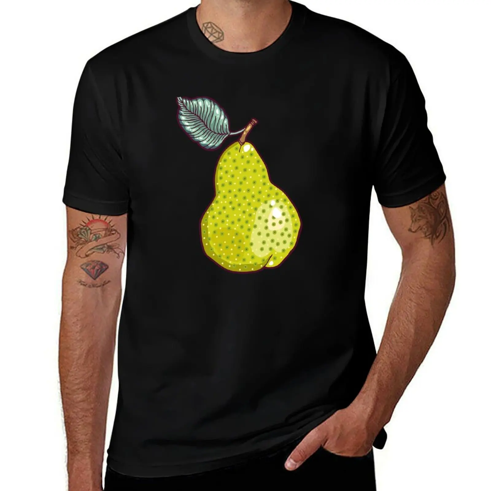 

pear world T-Shirt man t shirt Short sleeve tee shirts graphic tee rapper graphic tees fitted t shirts for men