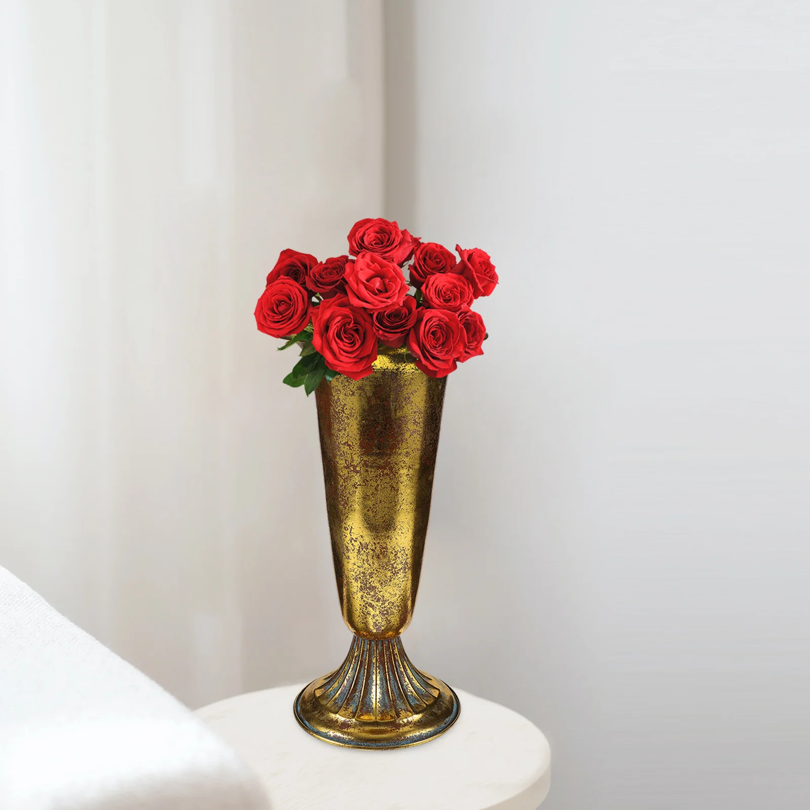 

1pc Retro Roman Planter Vintage Flowerpot Premium Plastic Decorative Plant Container For Wedding Balcony Garden Home Decor Iron