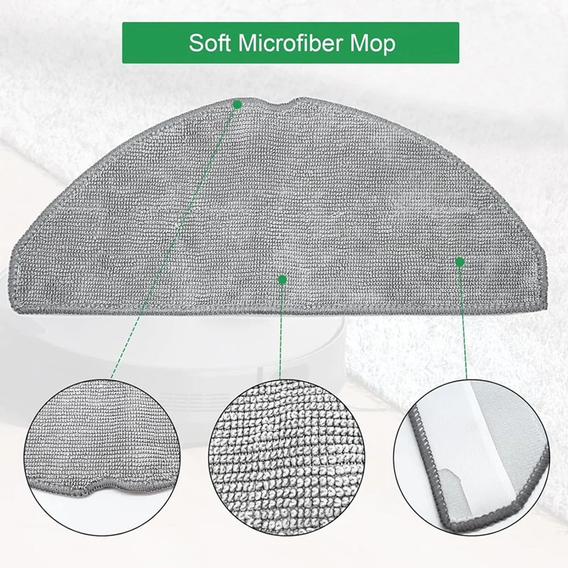 Confezione da 4 panni per mocio parte di ricambio per Eufy L60 Robot aspirapolvere, Mop Pad in microfibra lavabile Mop panni accessori