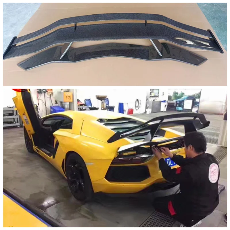 

High Quality Real Carbon Fiber & FPR Rear Trunk Lip Spoiler Wing Fits For Lamborghini Aventador LP700 2012-2018