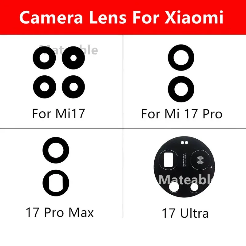 17Pro For Xiaomi 17 Ultra Mi 17 Pro Xiaomi17 Max Camera Lens Glass Repair Rear Housing Replace Repair Parts