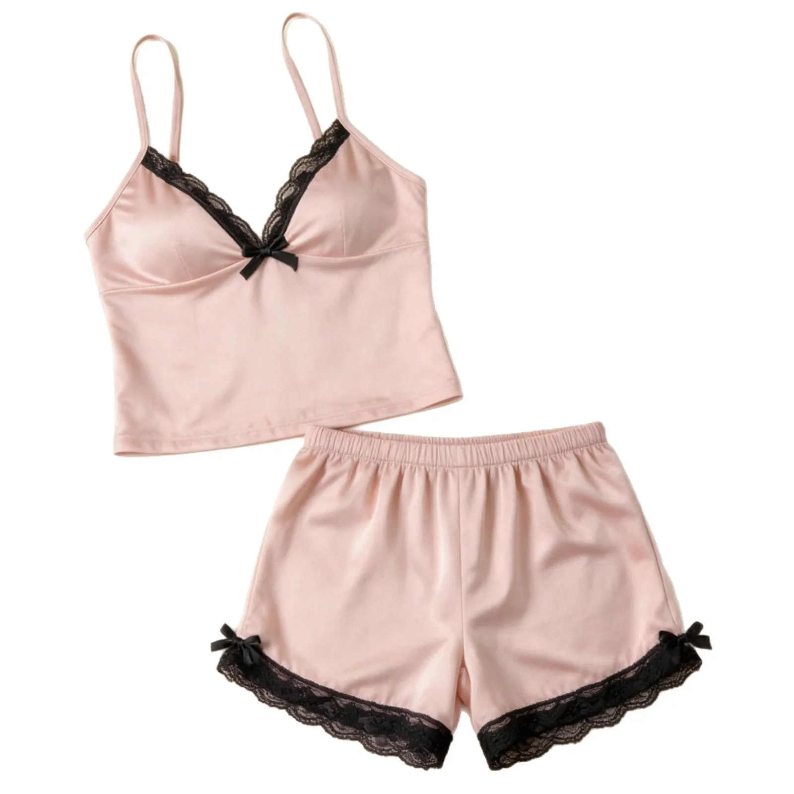 

2 Pieces Plus Size Deep V Sling Sexy Homewear Pure Desire For Women Female Hot Caliente Seductive Lingerie Erotic Nightwear Set