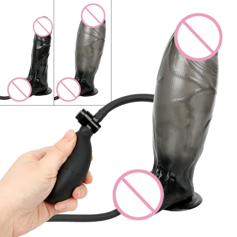 Huge Inflatable Dildo Pump Big Butt Plug Penis Realistic Large Soft Dildo Suction Cup Sex Toys For Women Adult Sex Products 18