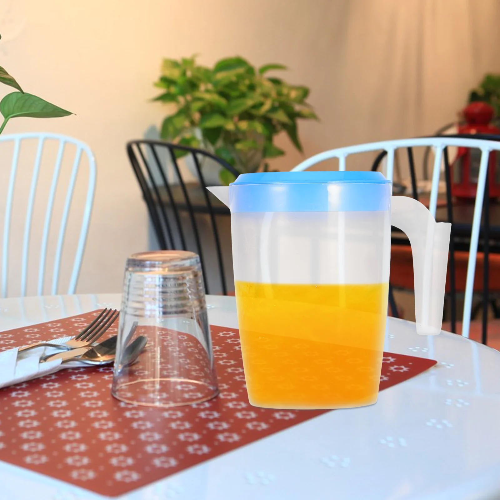 

Cold Water Juice Pitcher Lid Reusable Plastic Jug for Juice Water Pitcher Tea Office Home Portable Suitable Fridge