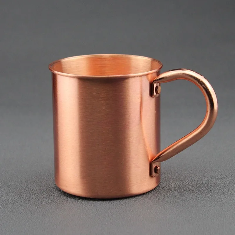 Pure Copper Mug with Rolled Edges Straight Body Cup 450ml