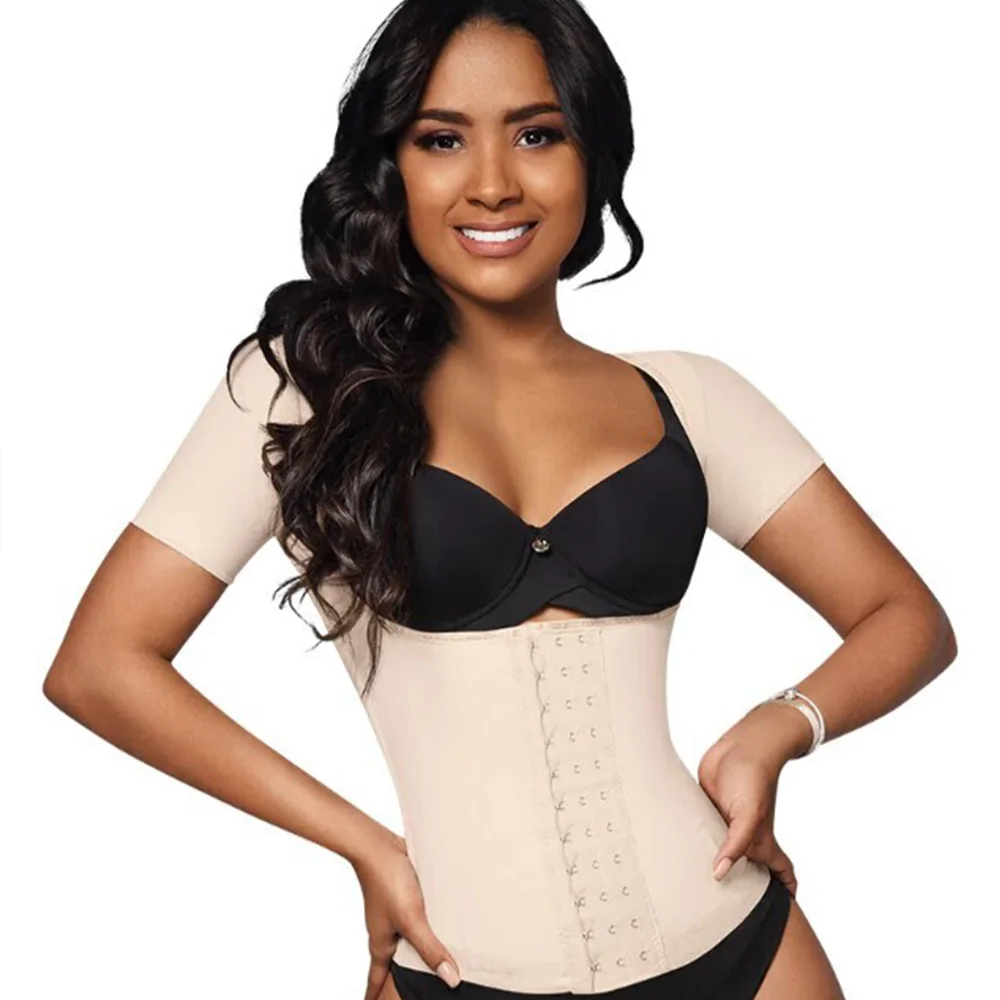 Corset Reducing Shaper Colombian Waist Trainer fo Women Shapewear High Compression Girdles Slimming Flat Sheath Sleeved Corset