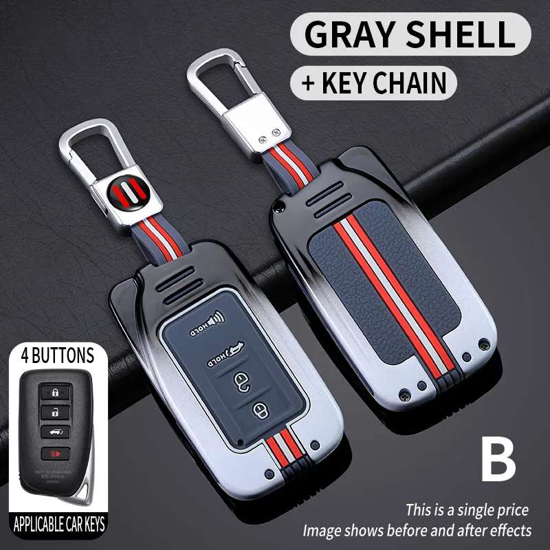 

Alloy Car Key Case Cover for Lexus RX350 NX300 Es300h Rx450h GS300 GX470 IS250 ES350 LX570 GX460 Nx300h Is300h Shell Fob Holder