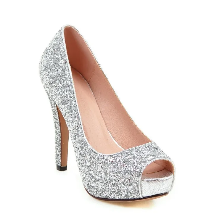African Woman Shoe Gold Heels Sexy Pump Shallow Mouth Basketball Platform Slip On Bling Bling Peep Toe Nude Burgundy Lace-Up Ca