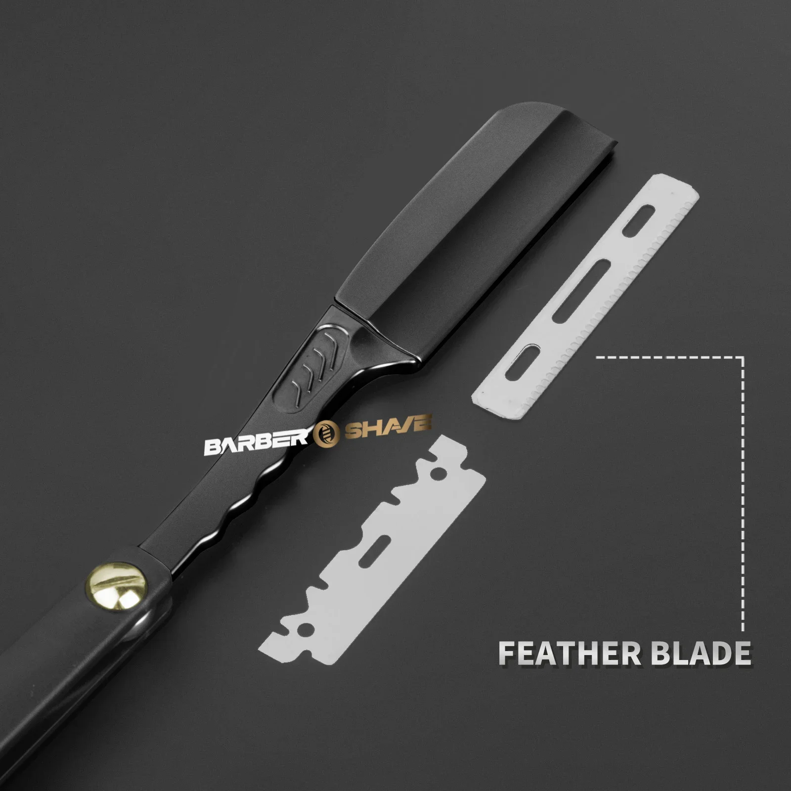 ماكينة حلاقة يدوية احترافية من الفولاذ المقاوم للصدأ ، أدوات تصفيف الشعر لصالون الرجال ، قص الشعر ، الحافة المستقيمة ، حامل السكين