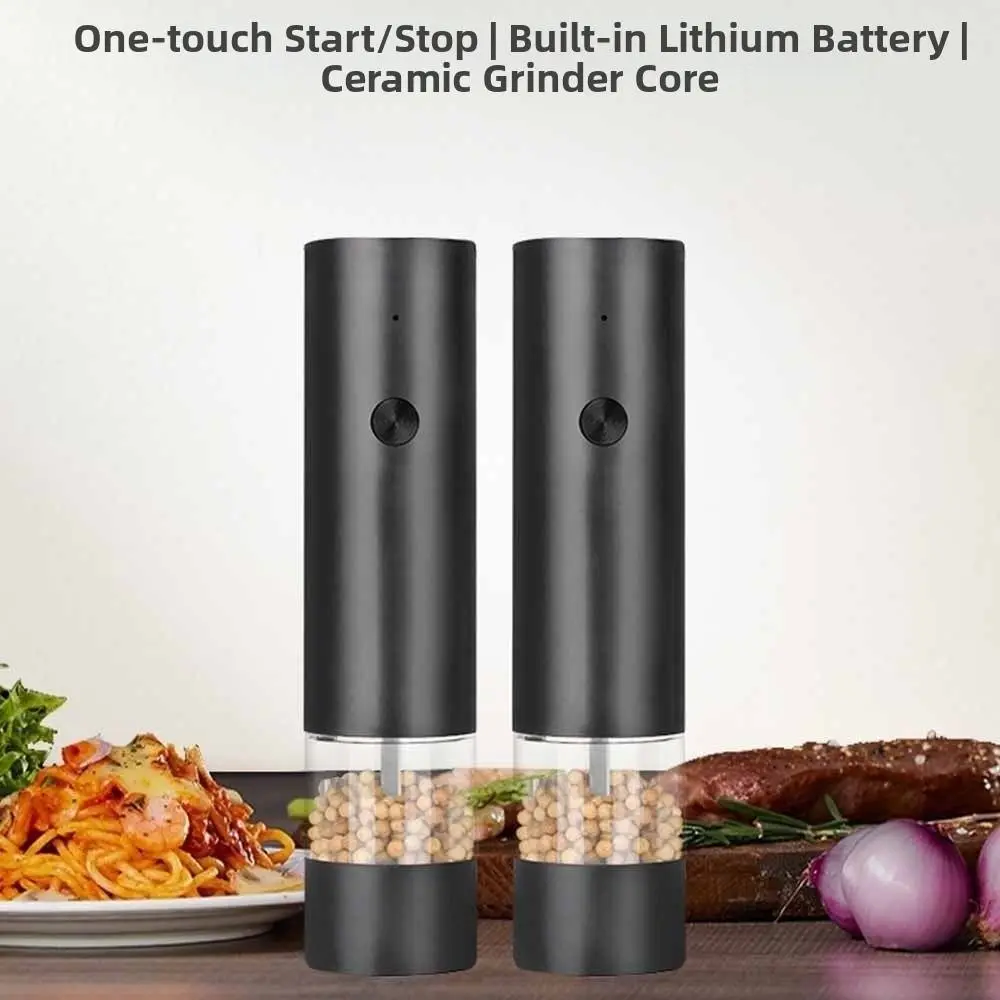 

Электрическая мельница для соли с регулируемой грубостью, керамический сердечник, большая емкость, автоматическая мельница для специй, запечатанный в один клик