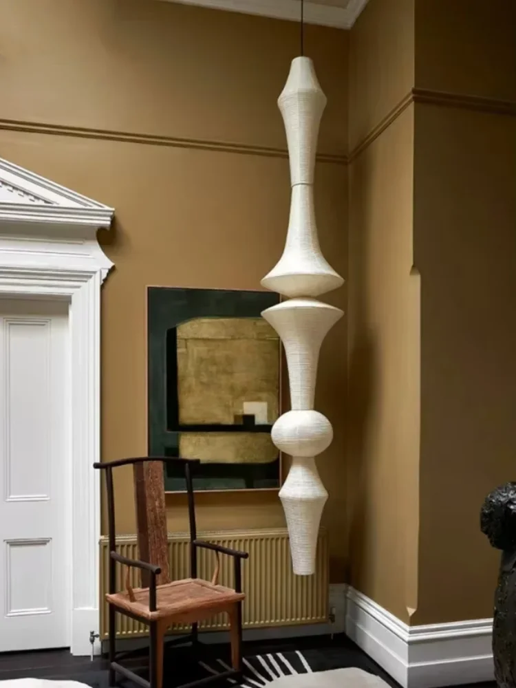 Lampu gantung kertas beras Jepang LED E27 Wabi sabi lampu gantung modern lampu gantung rumah sofa ruang tamu