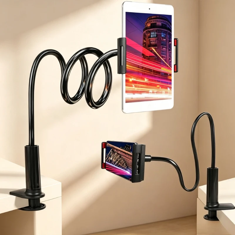 1 Stück Lazy Bedside Phone Holder Stand, 360° drehbar °   Drehbare Desktop-Tablet-Halterung für Bett, Couch, Wohnzimmer, passend für iPhone, iPad, Samsung