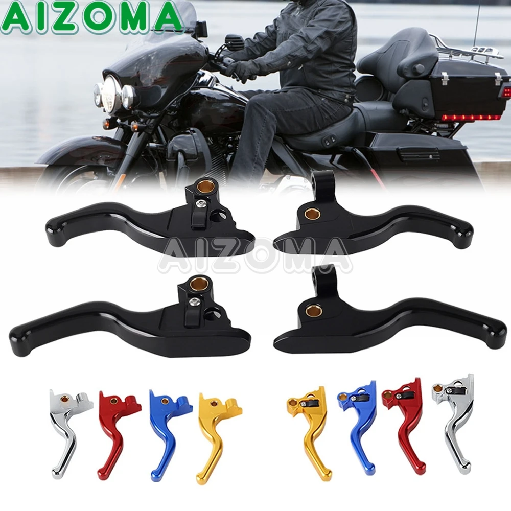 

Motorcycle Hand Brake Finger Clutch Levers For Harley Touring Electra Glide Road King Street Glide Tri Glide Ultra Classic 08-13