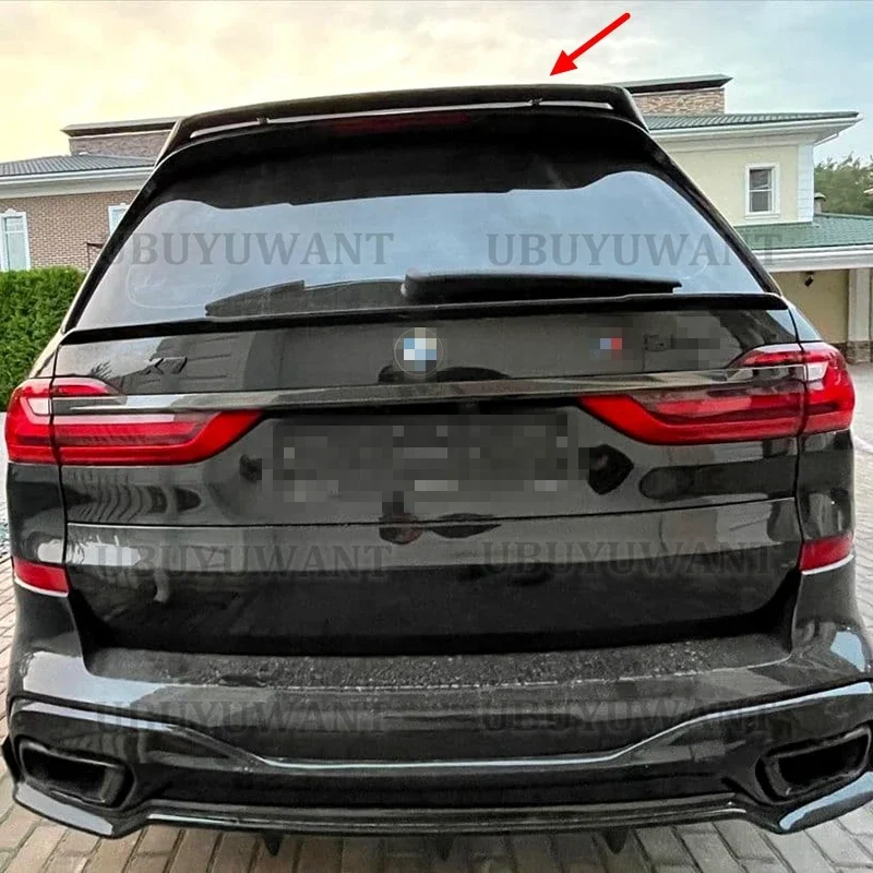 

Ярко-черный чехол из АБС-пластика для BMW X7 G07 2019-2021, спойлер для крыши багажника автомобиля, окна, крыши, крыши