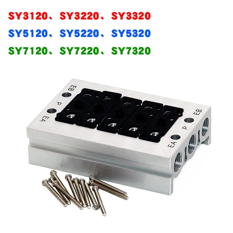 SY3120 SY5120 SY7120 Solenoid Valves Air Exhaust Manifold SS5Y5- 2F/3F/4F/5F/6F/7F Pneumatic Base Valve Station With Gaskets