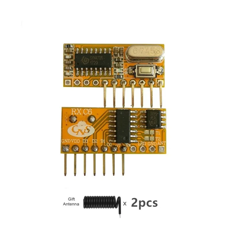 RXC6 5V Learning Type Wireless Remote Control Receiver Module 4 Output RXC6 CNS Brand