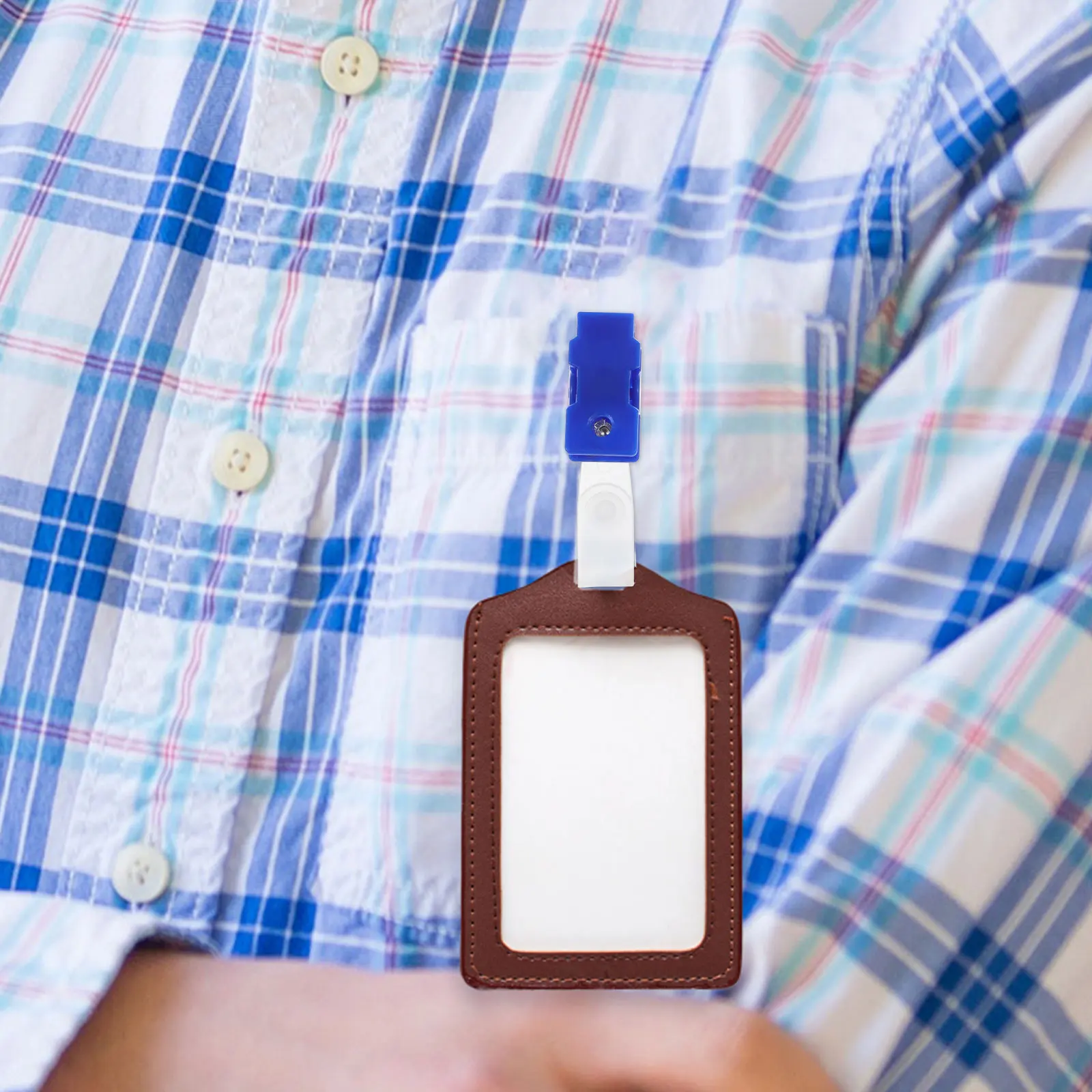 

100Pcs Plastic Badge Clips Sturdy Small Badge Holders Lightweight Id Card Clips for Work Events Seminars Use