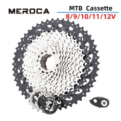 MEROCA Mountain Bike Cassette 8V 9V 11-32T 11-36/40/46/50T 10V 11V 12Speed Bicycle Sprocket MTB Freewheel
