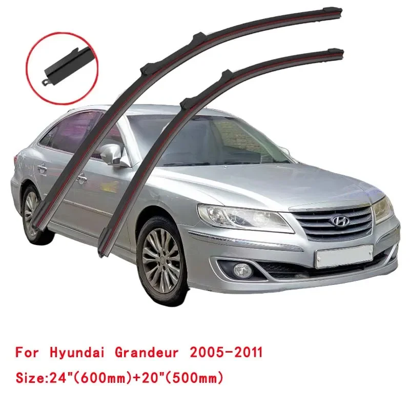 

Для Hyundai Grandeur Azera 2005-2024: Новые щетки стеклоочистителя лобового стекла, аксессуары для мойки, замена для чистки