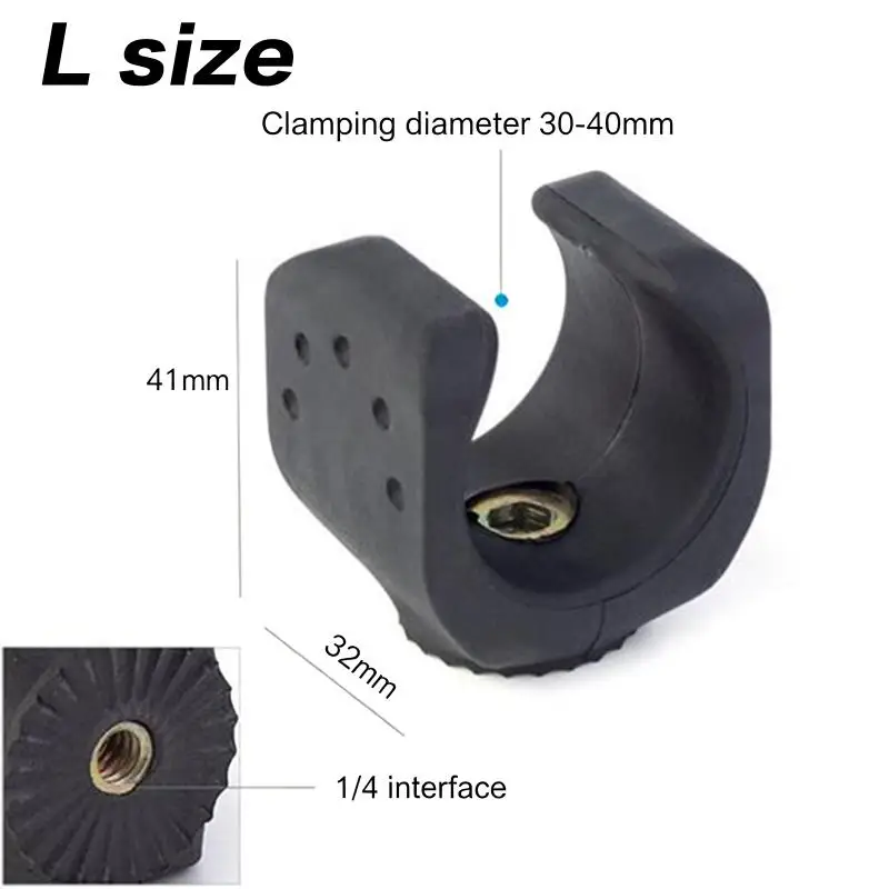 1/3Pcs Flashlight Mount Holder Clip U Shape Grip Stand Tripod Mount For 22 - 27mm 30 - 40mm 26650 Fishing Light Lamp