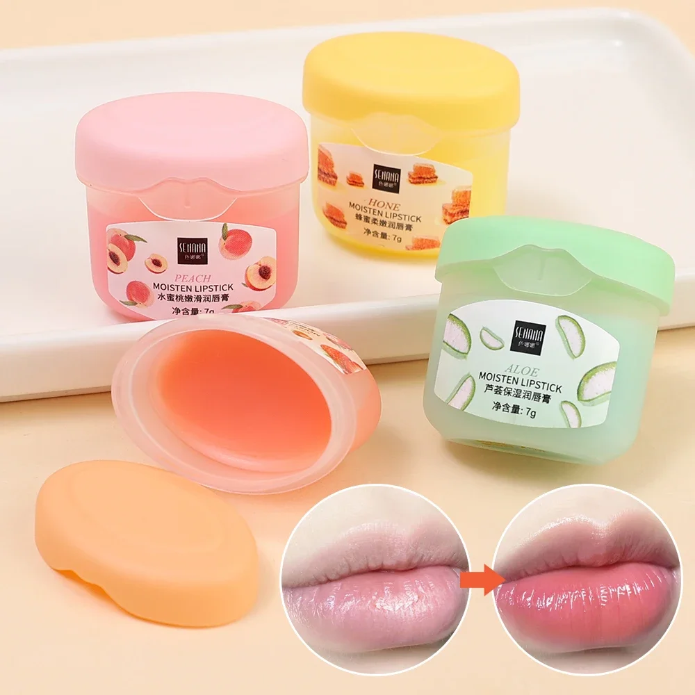 Moisturizing Lip Balm Anti Cracking Lasting Nourishing Repair ริมฝีปากเส้น Jelly Lip Cream ลิปสติกฐาน Hydrating Lip Care แต่งหน้า