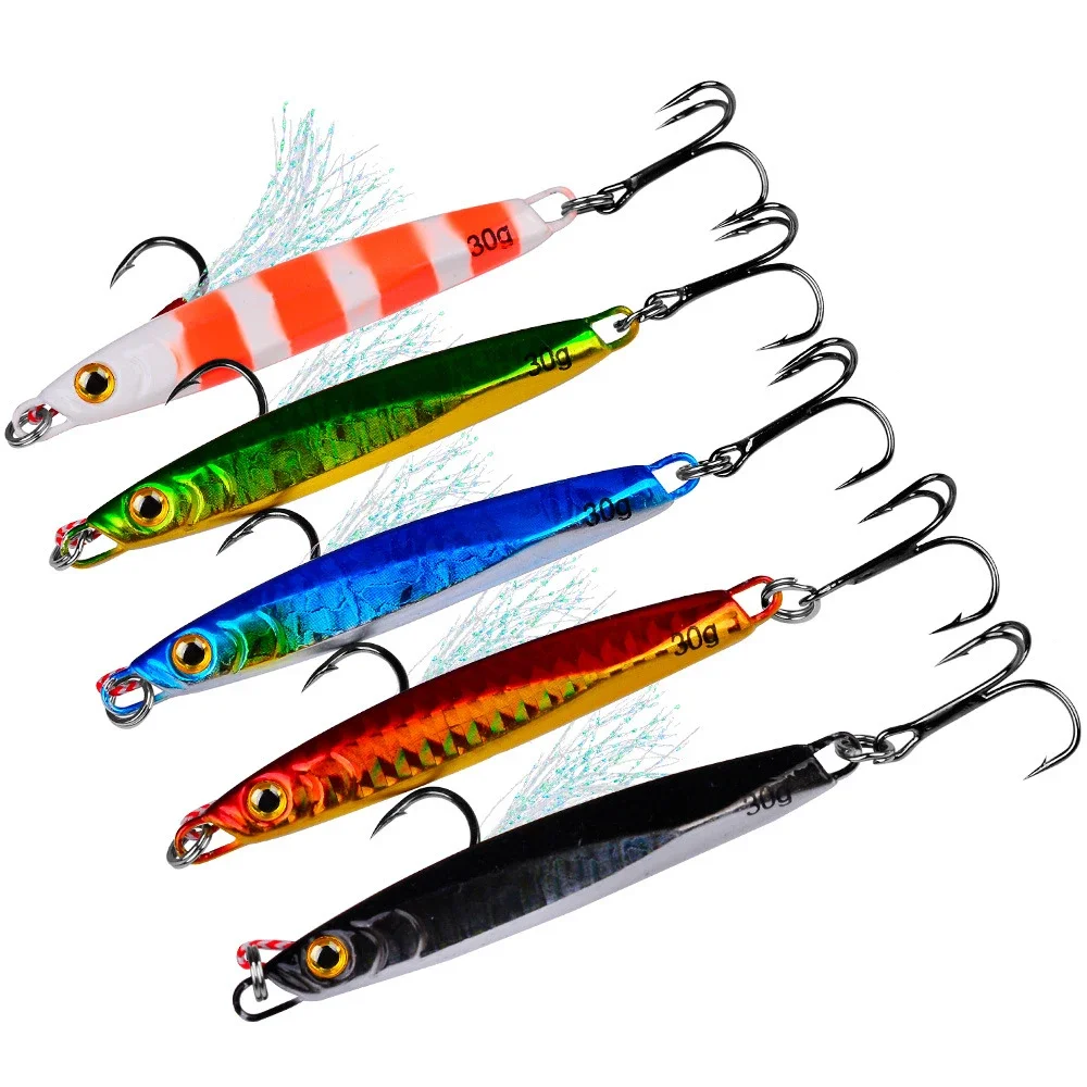 1pcs Jigging Lure Lead Fish Fast Sinking 7g 10g 15g 20g 30g Cast Jig Bait Fishing Accessories 5 Colors